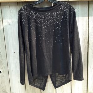 💖BUY 1 GET 1 FREE💖 Y2K L/S Top with Open Back & Rhinestones -S